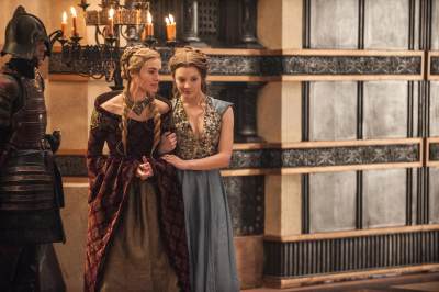 Cersei Lannister (Lena Headey) and Margaery Tyrell (Natalie Dormer) in ‘Game of Thrones’ Season 3, Episode 308, ‘Second Sons’