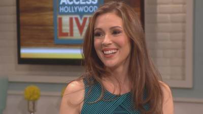 Alyssa Milano visits Access Hollywood Live, May 2013