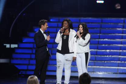 Candice Glover and Kree Harrison at the ‘American Idol’ Season 12 Grand Finale at the Nokia Theater L.A. Live, May 16, 2013