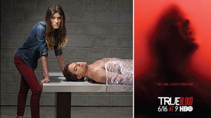 Jennifer Carpenter and Michael C. Hall from Season 8 of Showtime’s ‘Dexter’ (left); HBO’s ‘True Blood’ Season 6 key-art (right)
