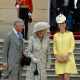 Prince Charles, the Prince of Wales, Camilla, the Duchess of Cornwall and Catherine, the Duchess of Cambridge attend a Garden Party in the grounds of Buckingham Palace, central London on May 22, 2013