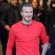 David Beckham arrives for the launch of his H&M Bodywear Collection on May 24, 2013 in Paris