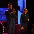 Michelle Chamuel performs with her coach, Usher, on ‘The Voice’