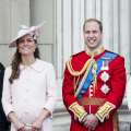 Catherine, Duchess of Cambridge and Prince William, Duke of Cambridge during the annual Trooping The Colour ceremony at Buckingham Palace on June 15, 2013 in London