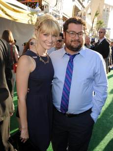 Beth Behrs and Bobby Moynihan attend the world premiere of Disney Pixar’s ‘Monsters University’ at the El Capitan Theatre on June 17, 2013 in Hollywood