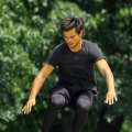 Taylor Lautner shows off his best parkour moves while filming his new movie ‘Tracers’ in New York City on June 18, 2013