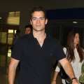 Henry Cavill arrives at airport on June 19, 2013 in Shanghai, China