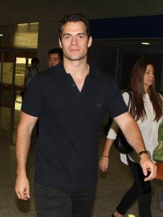 Henry Cavill arrives at airport on June 19, 2013 in Shanghai, China