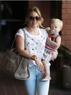 Hilary Duff spotted with son Luca in Los Angeles on June 19, 2013