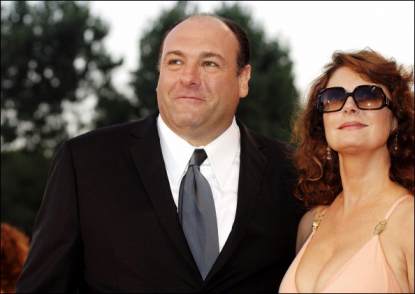 Susan Sarandon and James Gandolfini seen during Venice Film Festival in 2005 
