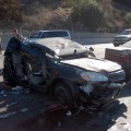The aftermath of the car crash involving Brandy