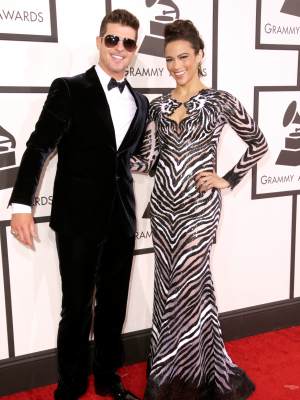 Robin Thicke and Paula Patton