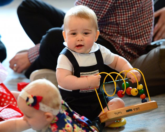 Prince George of Cambridge attends a Plunket Play Group at Government House on April 9, 2014 in Wellington, New Zealand (Getty)