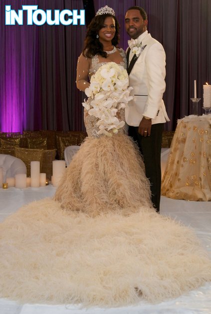 ‘The Real Housewives of Atlanta’s’ Kandi Burruss’ wedding photo with Todd Tucker on April 4, 2014