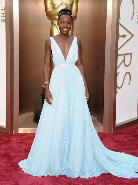 Lupita Nyong’o arrives at the 86th Annual Academy Awards at Hollywood & Highland Center on March 2, 2014 in Hollywood (FilmMagic)