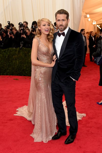 Blake Lively and Ryan Reynolds attend the ‘Charles James: Beyond Fashion’ Costume Institute Gala at the Metropolitan Museum of Art on May 5, 2014 in New York City (Getty)