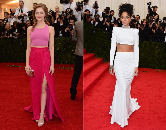 2014 Met Gala - Emma Stone and Rihanna (Getty)