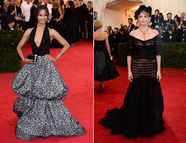 2014 Met Gala - Zoe Saldana and Kate Upton (Getty)