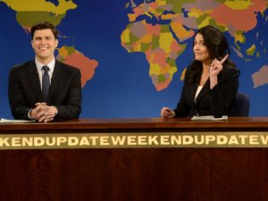 Colin Jost and Cecily Strong on ‘Weekend Update’ - NBC