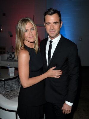 Jennifer Aniston and Justin Theroux attend the ‘Cake’ premiere during the 2014 Toronto International Film Festival at The Elgin on September 8, 2014 in Toronto - Getty Images