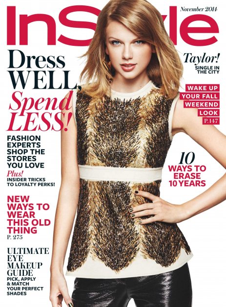 Taylor Swift on the cover of InStyle (Nov. 2014)