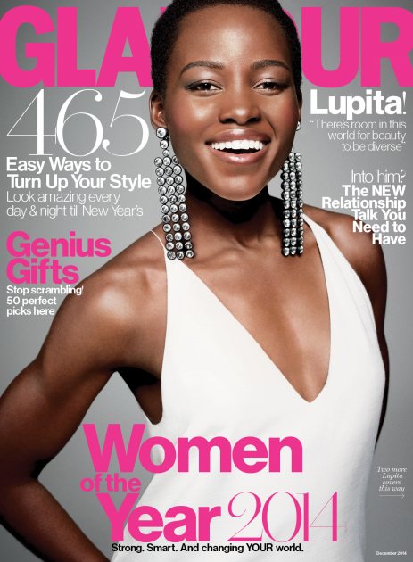 Lupita Nyong'o on the cover of Glamour's Dec. 2014 issue (Tom Munro/Glamour)