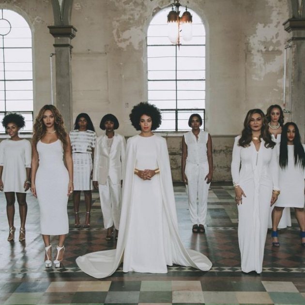 Beyonce, Solange and Tina Knowles at Solange's wedding (Instagram)