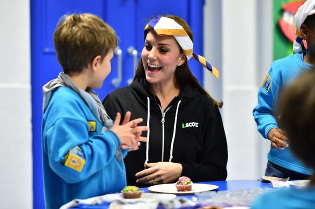 Duchess Catherine at the newly established 23rd Poplar Beaver Scout Colony on December 16, 2014 in east London (Getty)