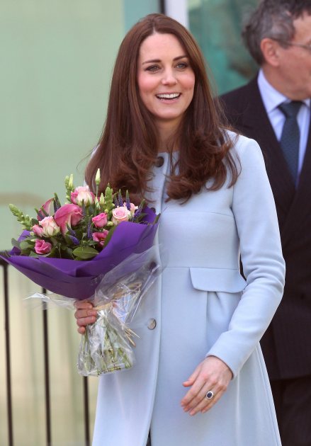 Catherine, Duchess of Cambridge leaves the new Kensington Leisure Centre on January 19, 2015 in London