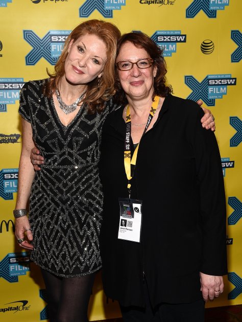 Ondi Timoner and Janet Pierson, SXSW Film Festival Director, attend the premiere of ‘BRAND: A Second Coming’ during the 2015 SXSW Music, Film + Interactive Festival at Paramount Theatre on March 13, 2015 in Austin, Texas (Getty)