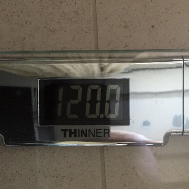 Kourtney Kardashian Instagrammed a photo of her scale to reveal her weight three months after giving birth to her third child. She captioned the March 13, 2015 pic, ‘First day that I have seen this number in a while’ (Instagram)