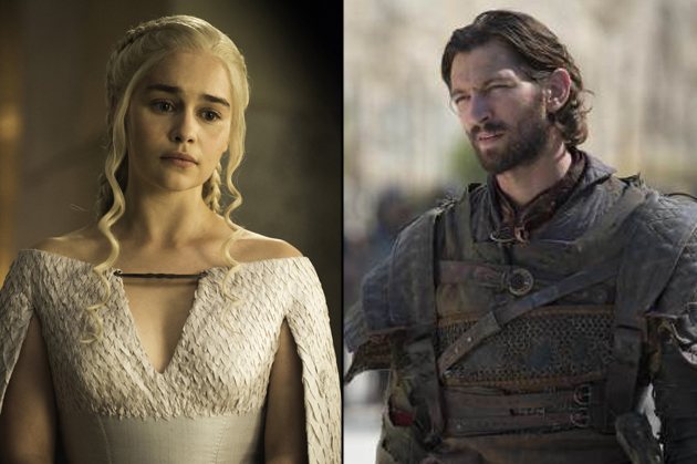 Emilia Clarke as Daenerys Targaryen and Michiel Huisman as Daario Naharis in 'Game of Thrones' (HBO)