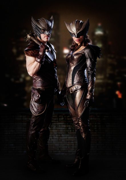 Hawkman (Falk Hentschel) and Hawkgirl (Ciara Renée) from ‘DC’s Legends of Tomorrow’ on The CW (The CW)