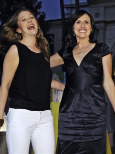 Before sharing a hearty laugh