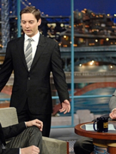Maguire, Tobey - Topher Grace - David Letterman LATE SHOW 5 1 &rsquo;07 CBS ( NO ARCH )AP