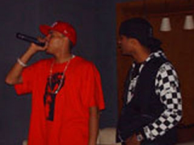 Chris Brown takes the mic at the 40/40 Club
