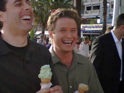 Billy Bush and Jerry Seinfeld enjoy some laughs and ice cream in Cannes
