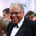 James Earl Jones smiles for the press