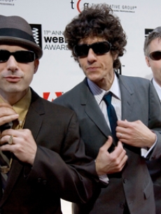 Beastie Boys arrive to accept the Webby Artists of the Year in NY 