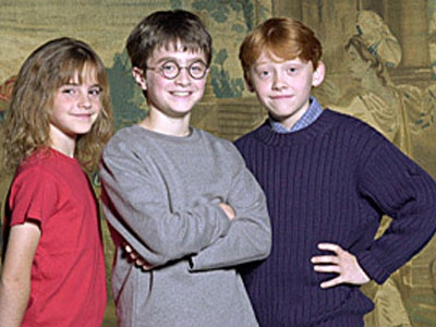 Daniel Radcliffe, Rupert Grint, Emma Watson when we first met them