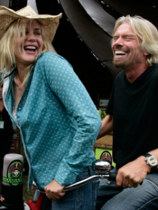 Daryl Hannah & Richard Branson at the Virgin Music Festival