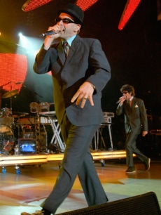The Beastie Boys perform at the Greek Theatre in Los Angeles