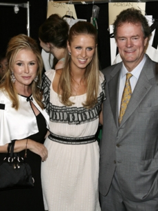 Kathy & Rick Hilton w/daughter Nicky at the Nicholai show in New York