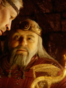 Beowulf & King Hrothgar (voiced by Anthony Hopkins)