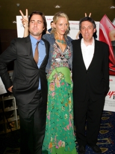 Luke Wilson, Uma Thurman, and Ivan Reitman together on the carpet