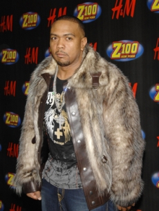 Rapper/Producer Timbaland arrives to the Z100 concert 