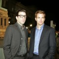 Zachary Quinto and Chris Pine at the premiere of 'Cloverfield'