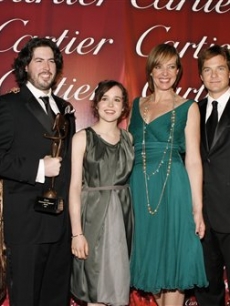 Drew Barrymore, Diablo Cody, Jason Reitman, and cast members of Juno, 