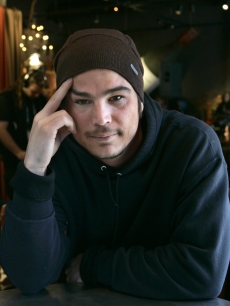 Josh Hartnett poses for pictures before the premiere of his film 'August' at Sundance 