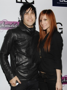Ashlee Simpson and Pete Wentz at Myst night club in AZ, where Simpson performed